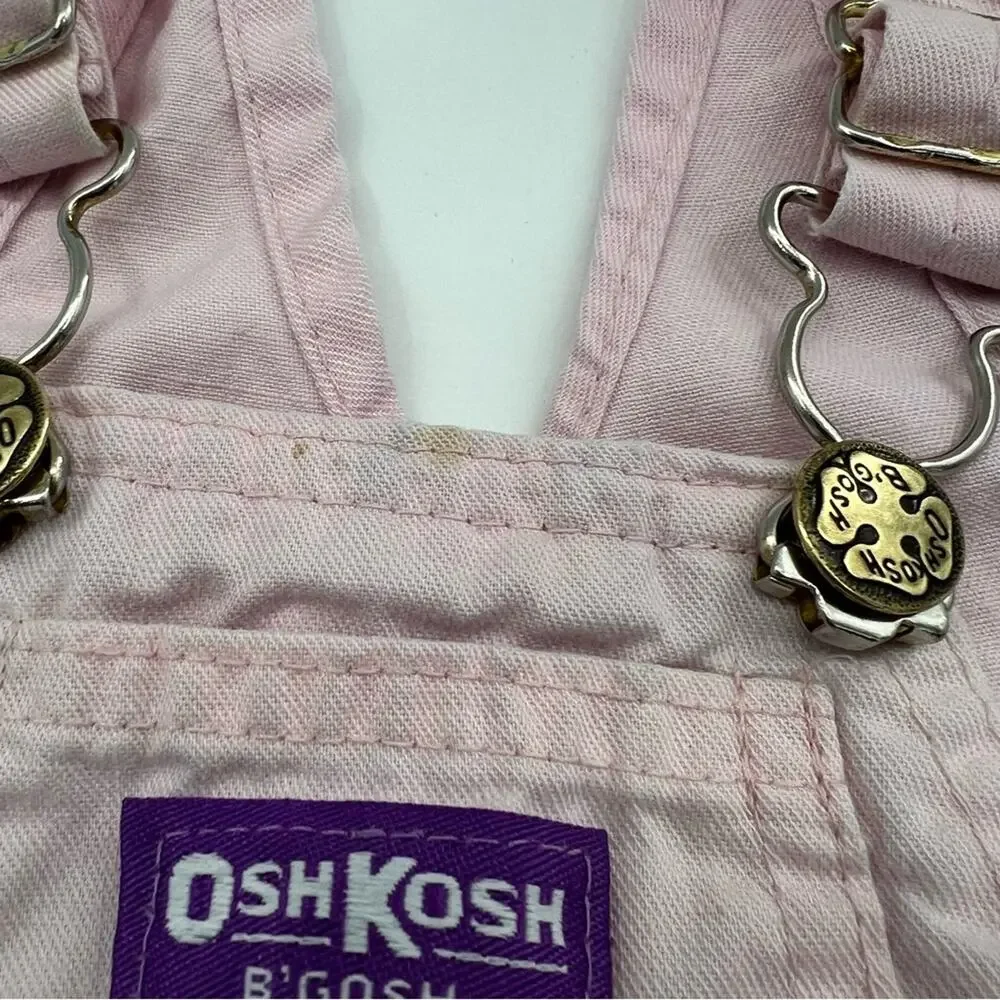 Vintage Oshkosh B’Gosh Vestbak Overalls Pink Made in the USA
